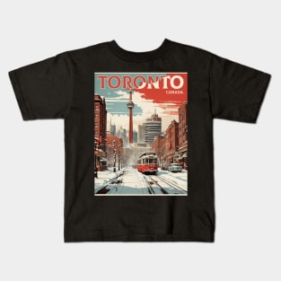 Toronto Canada Vintage Poster Tourism Kids T-Shirt